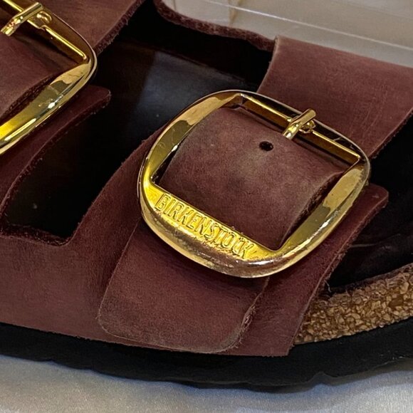 Birkenstock Arizona Soft Footbed Nubuck Leather Sandals Zinfandel Women’s 36 - Picture 3 of 13